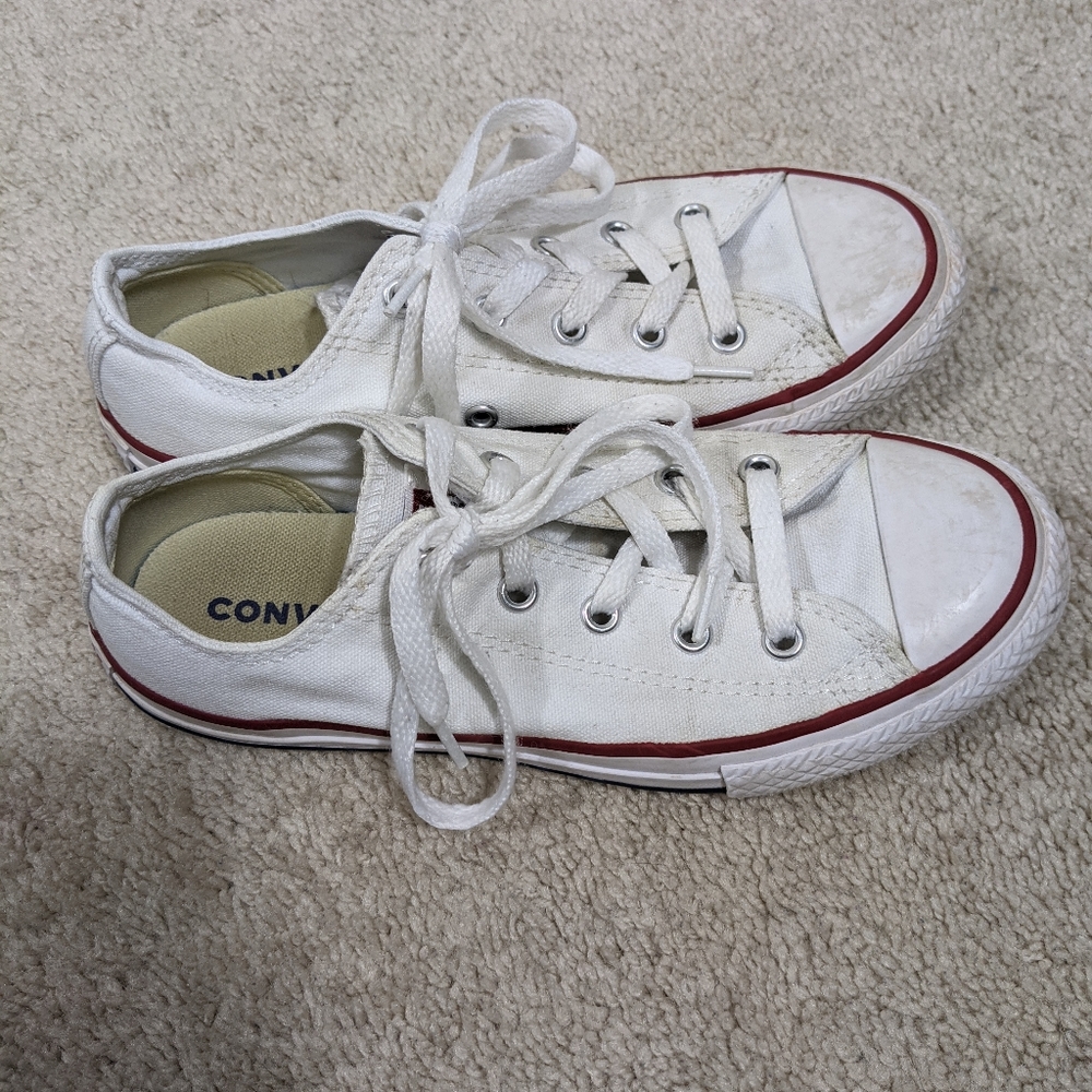 Youth Converse White All Star Shoes